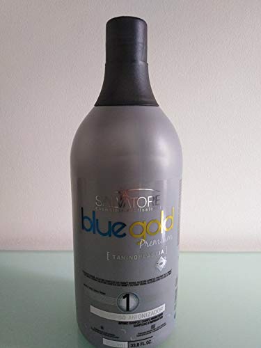 Shampooing Préparatoire Salvatore Blue Gold Premium Etape 1 Lissage Brésilien 1L