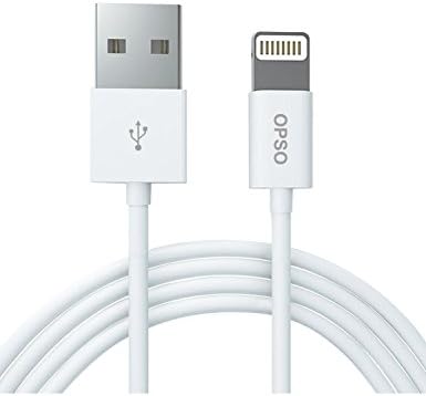 OPSO [MFi Certified] 2M / 6.6 ft Lightning 8-pin to USB Charging Cable / Cord for iPhone 7 6s 6 Plus SE 5s 5c 5,iPad Pro Air 2,iPad mini 4 3 2,iPod touch nano - White