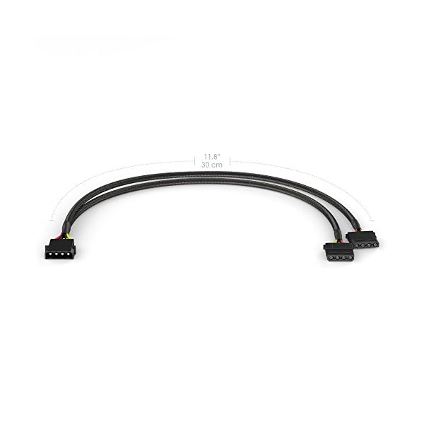 KabelDirekt – 30cm Cable Molex (4 Pines Molex a 2X 4 Pines Molex Cable, conexión de Discos Duros, SSD, HDD… - Image 3