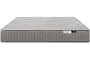 ‎LAMB LAMB Matratze 140x200 cm Taschenfederkernmatratze 7-Zonen Höhe 20cm Härtegrad H4 Medic Orthopädische Federkernmatratze mit Schaumstoff und Microfaser-Bezug, Graue Matratzen für Kinder und Erwachsene