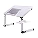 Produktbild XQKXHZ Notebook-Ständer, Verstellbarer Tragbarer Zusammenklappbarer Stehender Laptop-Schreibtisch Mit Mauspad Bed Table Sofa Frühstückstablett Notebook-Ständer Lesebuchhalter,Weiß,48x30cm