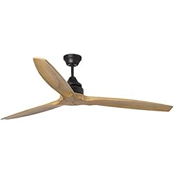 Faro Barcelona 33718 Ventilateur avec pales en bois sans lumière, teck