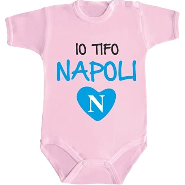 Body Neonato IO TIFO Milan - Pigiamino In Cotone Per Bimbi Tifosi | Manica Corta Con Bottoni - Foto 8