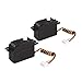 Produktbild DERNON 2pcs 25g Plastic Gear Servo für 1/12 Wltoys 12428 12423 RC Auto LKW Modell Schwarz