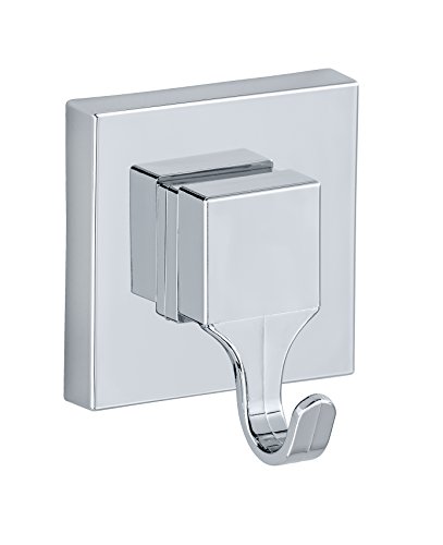Wenko 22688100 Wandhaken „Quadro“ mit Vacuum-Loc 2 Stück, ABS, Silber, 6 x 5 x 7 cm - 2