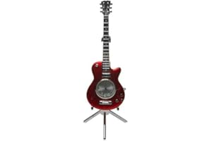 MIK FUNSHOPPING Metal Table Clock RED LES PAUL GUITAR