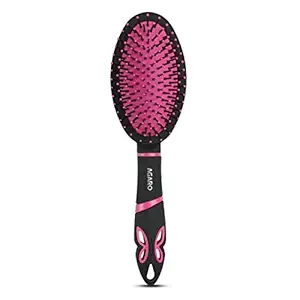 AGARO Delight Cushion Hair Brush For Grooming, Straightening, Smoothing Hair, Pink