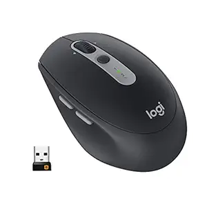 Logitech M590 Multi-Device Silent Bluetooth MouseMove Text/Image/File Between 2 Windows/Mac/Android Devices with Bluetooth/USB,With 7 Customizable Buttons,Contoured Shape,2 Year Battery Life-Graphite