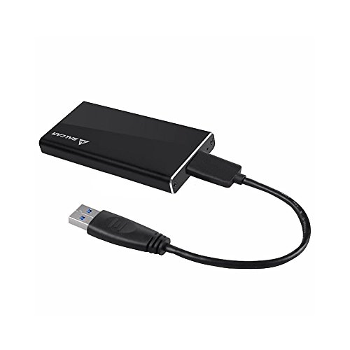 Salcar mSATA Aluminium Festplattengehäuse mit USB 3.0 Datenkabel für 2.5″ mSATA SSD Schwarz - 8
