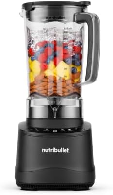 nutribullet Power Core™ Blender – Frullatore con Caraffa XL 2,1L, Blender per Smoothie e Ghiaccio Tritato, 3 Velocità + Pulse, Programma Smoothie Automatico, Mixer Cucina, 1200W, Nero (NBF430MB)