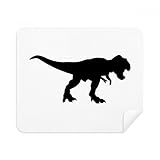 Tamaño: 15 x 18 cm. Dinosaur - Juego de 2 gamuzas limpiadoras de pantalla para teléfono, diseño de huesos negros