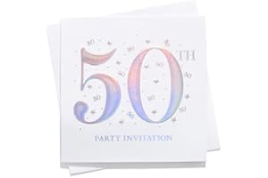 BGC STUDIOS 50TH BIRTHDAY PARTY INVITATIONS (HOLOGRAPHIC) 36 CARDS WITH ENVELOPES