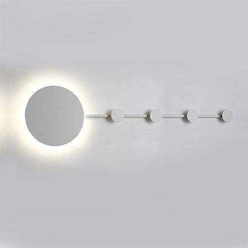 LXSEHN LED Nordic Minimalist Wrought Iron Hook Wall Lamp, Creative Bedroom Bedside Living Room Hotel Corridor Aisle Wall Lamp illumination Lamps lanterns ( Color : White-Warm light )