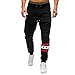 Produktbild ZEZKT Herren Jogginghose Sweatpants Jogger Sports Fitnesshose Cargo Pants Freizeithose Hosen Lang Hose Trainingshose Bodybuilding Freizeit Laufen Persönlichkeit drucken Pants, Neu