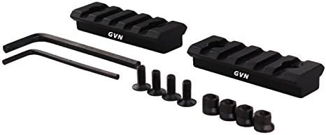 Keymod Picatinny Rail Section 2.2 Inch/5 Slot Picatinny/Weaver Rail (2 Pieces Matte black) by GVN