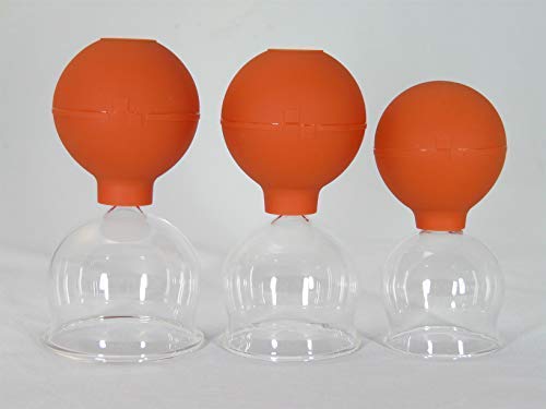 Tarros de Catación Ventosa Conjunto de 3 Piezas 45 55 65 mm con Bola de Succión para sin Fuego Esquila