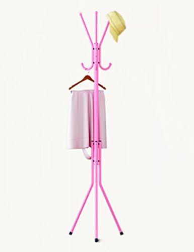 Floor Stand Hanging Rack Coat Rack Bedroom Multifunction Hangers Living Room Hanger Floor Type Coat Rack Floor Standing Coat and Hat Stand ( Color : Pink )