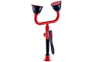 CGOLDENWALL Drench Hose Unit Spray Eye Wash Unit Handheld Emergency Eyewash Station Lab Safety Shower Laboratory Eye Flush Shower for Lab and Industrial Use (Brass Dual Head with Handle)