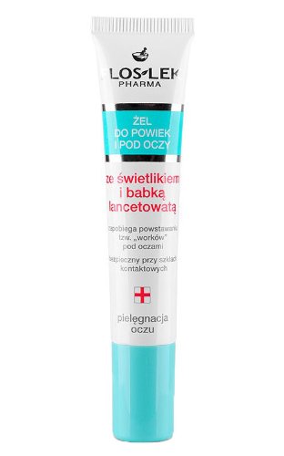 EYEBRIGHT Lid & under eye gel with eyebright and plantain 15ml TUBA, FLOS-LEK, stimulates microcirculation