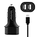 Produktbild VANWOR Kfz-Ladegerät USB C mit 2 USB-Ports 2,4 A / 12 W Zigarettenanzünder Schnellladegerät USB C für Smartphone und andere
