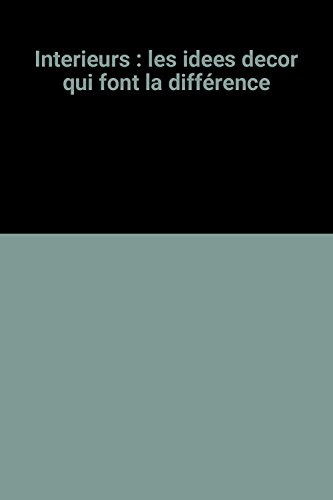 couverture de : Int&eacute;rieurs