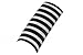 Effect Beauty 50pcs Black & White Stripes Acrylic Pre-Designed Nail Tips - Tip Sizes 1-10