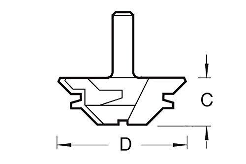 45° HM Hartmetall bestückte Verleimfräser Oberfräser Holzfräser Nut Feder 6mm - 3