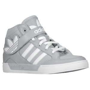 adidas Hard Court Big Trefoil Logo 2 Junior High Top Sneaker Trainers Grey White G99470 (3.5 