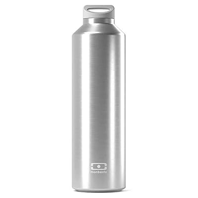 monbento - MB Steel Silver Bouteille Isotherme Gris Argent/métal 50 cl - Gourde INOX Garde au Chaud/Froid - idéale Eau, infusions, thé, café