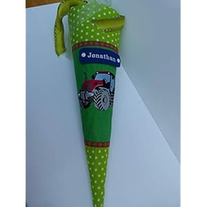 Schultüte Einschulung Trecker mit Namen