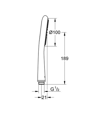 GROHE Handbrause Rainshower Icon, chrom, 27375000 - 2