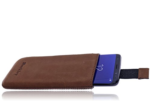 Preisvergleich Produktbild Samsung Galaxy S8 Plus (G955) Hülle / Leder Handyhülle / Schutzhülle / Handytasche / Tasche / Cover / Sleeve / Case / Etui (Kaffee-Braun)