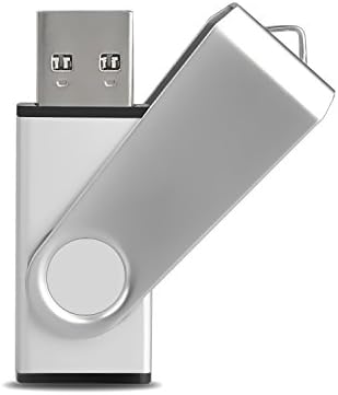 64GB USB Memory Stick 3.0 Flash Drive Thumb Drive Metal Swivel Capless Silver