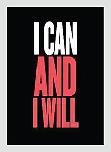 BIRDS MIND Synthetic Wood Wall Hanging I Can Gym Quotes Photo Framed Poster for Living Room Home Boys Girls Bedroom Frames L x H 9.5 Inches x 13 Inches