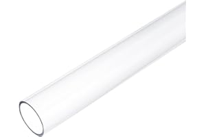 OLYCRAFT Tubo redondo acrílico, 30,5 cm de largo, 26 mm de diámetro interior, 30 mm de diámetro exterior, transparente, 1 unidad