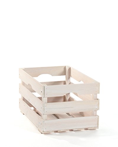 myGardenlust Holzkiste – Vintage Kiste – Weinkiste aus Holz- Obstkiste Groß zur Dekoration und Aufbewahrung – Dekokiste für Indoor – Apfelkiste als Tisch oder Regal weiß - 2