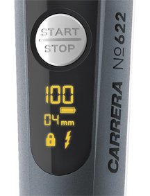 CARRERA 622 Haarschneider & Haartrimmer mit Aufsatz 4 – 19 | 21 – 36 mm Feineinstellung 0,8 | 1,2 | 1,6 | 2,0 mm Haarschneidemaschine mit Akku Netzbetrieb - 3