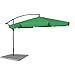 Produktbild Ampelschirm, Sonnenschirm mit 350 cm Durchmesser in grün, Material Polyester 160G, wasserabweisend, Metallstreben, Neigungswinkel verstellbar, mit Kurbelsystem