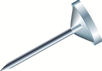 Exacompta Boite de 100 epingles a tete plate unie - hauteur de pointe 8mm - 5mm de diametre