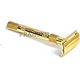 PRAMUKH STORE Long Handle Double Edge Safety Razor Brass Razor For Men and women + 5 Shaving Blades Free