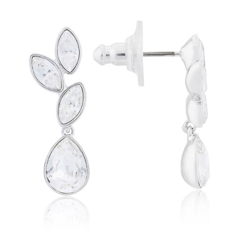 Swarovski Damen-Ohrhnger Metall Tranquility Kristall wei rhodiniert 1179727