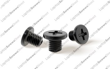 PACK OF 12 M2 5x3 NEW Black Zinc Wafer Head Laptop Machine Screw Philips Head Supplied By LaptopScrewsDirect