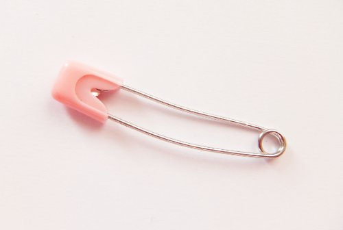 10 Stück Baby Sicherheitsnadeln mit Schutzkappe (Rosé / 56 mm)