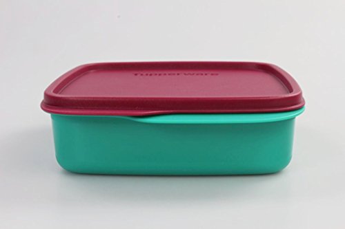 TUPPERWARE To Go Lunchbox 550 ml dunkelrot/türkis Trennwand Clevere Pause Schule 11559 - 5