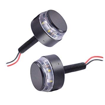 BLP Motorcycle DRL/Turn Signal Handle Bar End LED Light Blinker Indicator for Royal Enfield/Avenger/Pulsar/Karishma-ZMR/CBR/CBZ/Apache RTR/Hornet/Unicorn-(All Models)  (White-Orange)