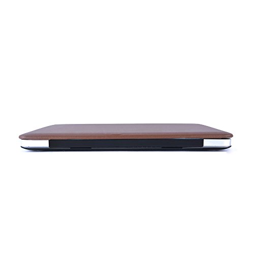 Macbook Pro 13 Hülle Case Tastaturschutzfolie Displayschutzfolie 3 in 1 Kit, TECOOL [Ultra Dünn Serien] Leder Hartschale Schutzhülle Case für MacBook Pro 13.3 Zoll Modell: A1278 – Braun - 7