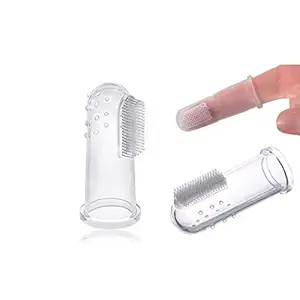 Pee Pee Baby Silicone Finger Tooth Brush with case for Easy Cleaning, Massaging, and Soothing Gums, Oral Hygiene