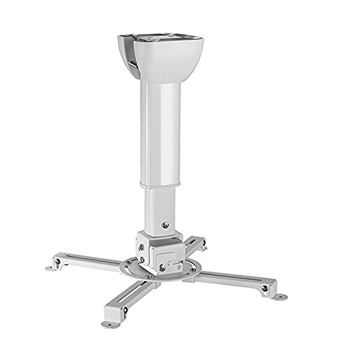 celexon Beamer-Deckenhalterung Multicel 4060 Pro | Farbe: weiß | Universale, neigbare Deckenhaltung für alle gängigen Projektoren | auch für Schrägen bis 15° | einfache Installation