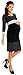 Zeta Ville Women's 3/4 Sleeves Colour Block COTTON Pregnancy Maternity Dress 057 (UK 10/12, Black & Grey)