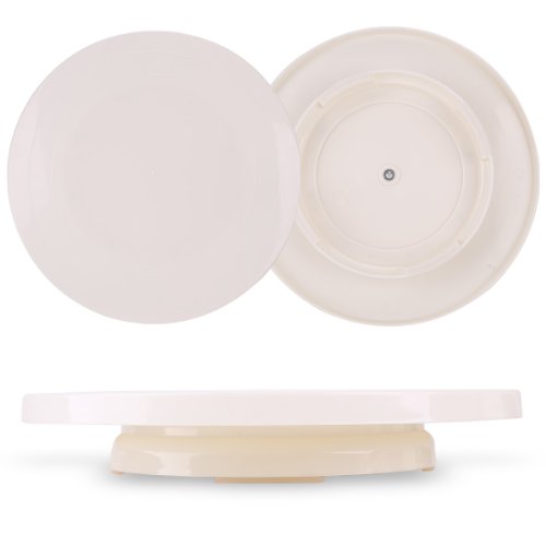 11tlg TORTENPLATTE drehbar 30,8cm KUCHENPLATTE KUCHEN Modellierwerkzeug Glätter Teigmesser DEKO - 2